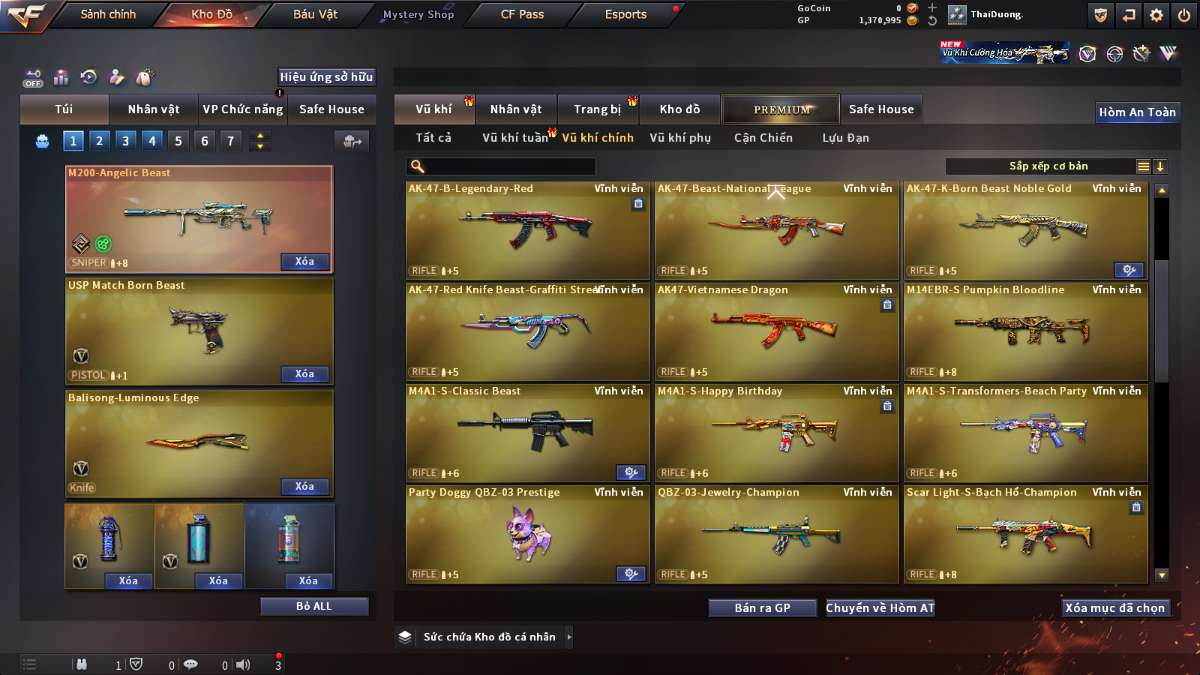 shop acc cf uy tin gia re